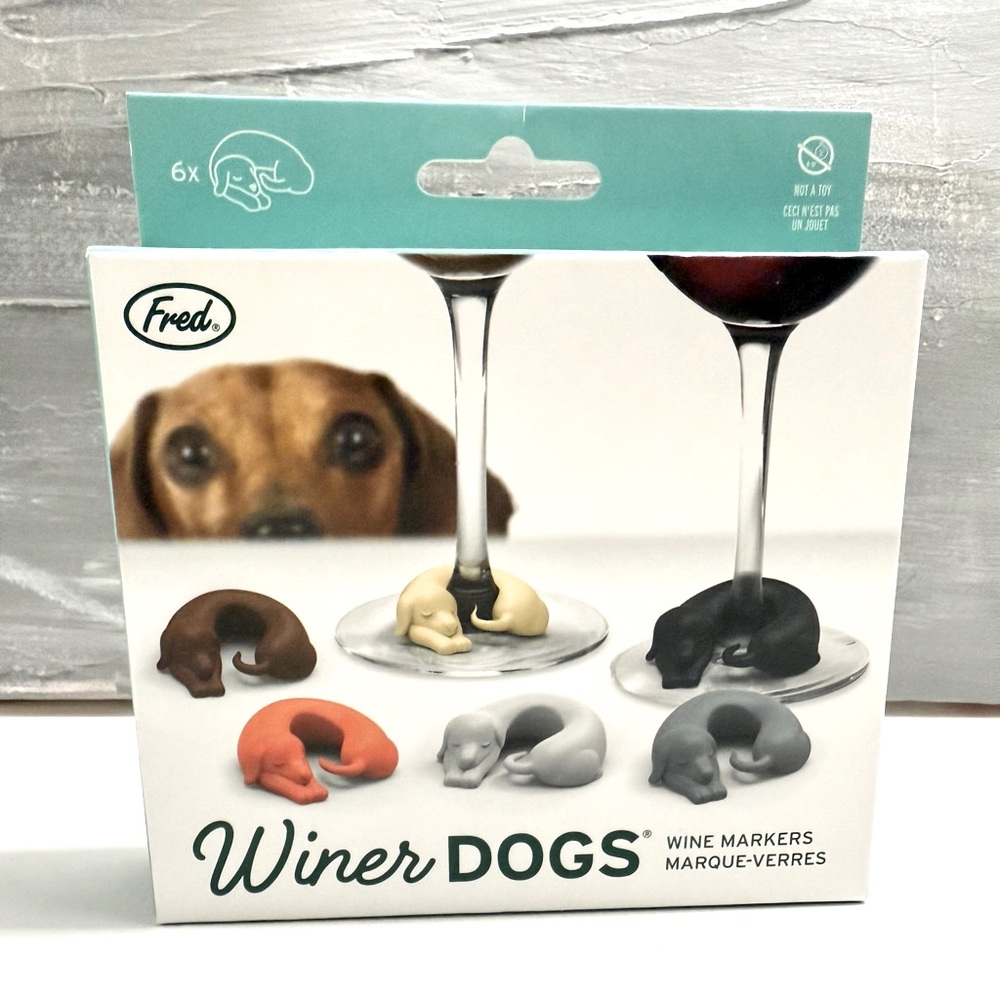 Fred WINER DOGS Dachshund Dog Drink Markers, Set of 6